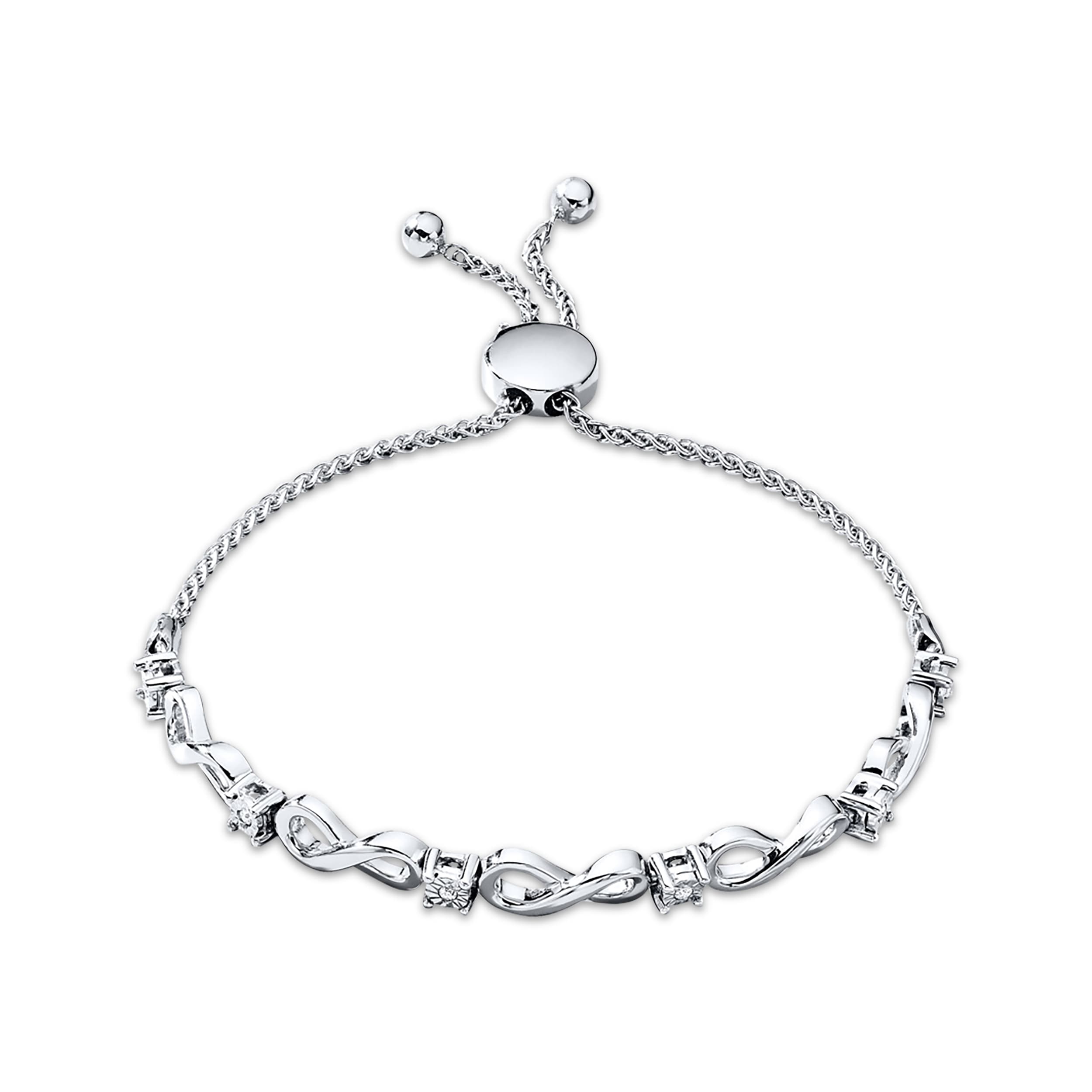 Sterling Silver Dual Infinity Bracelet – 9.5"