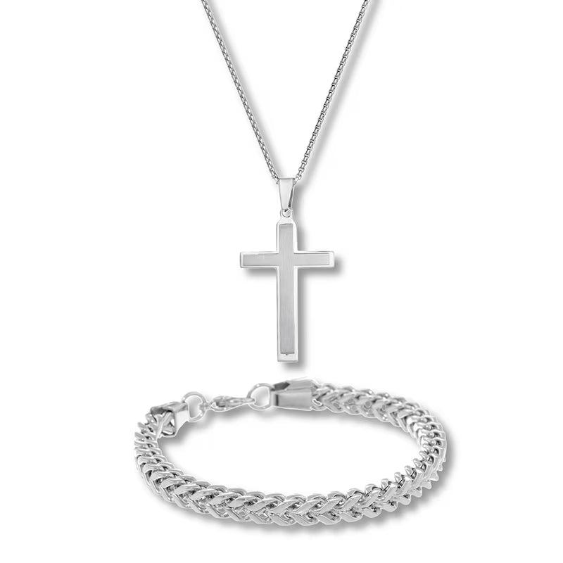 Men’s Classic Steel Jewelry Set