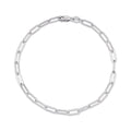Solid Sterling Silver 3.5mm Paperclip Bracelet – 7.5"
