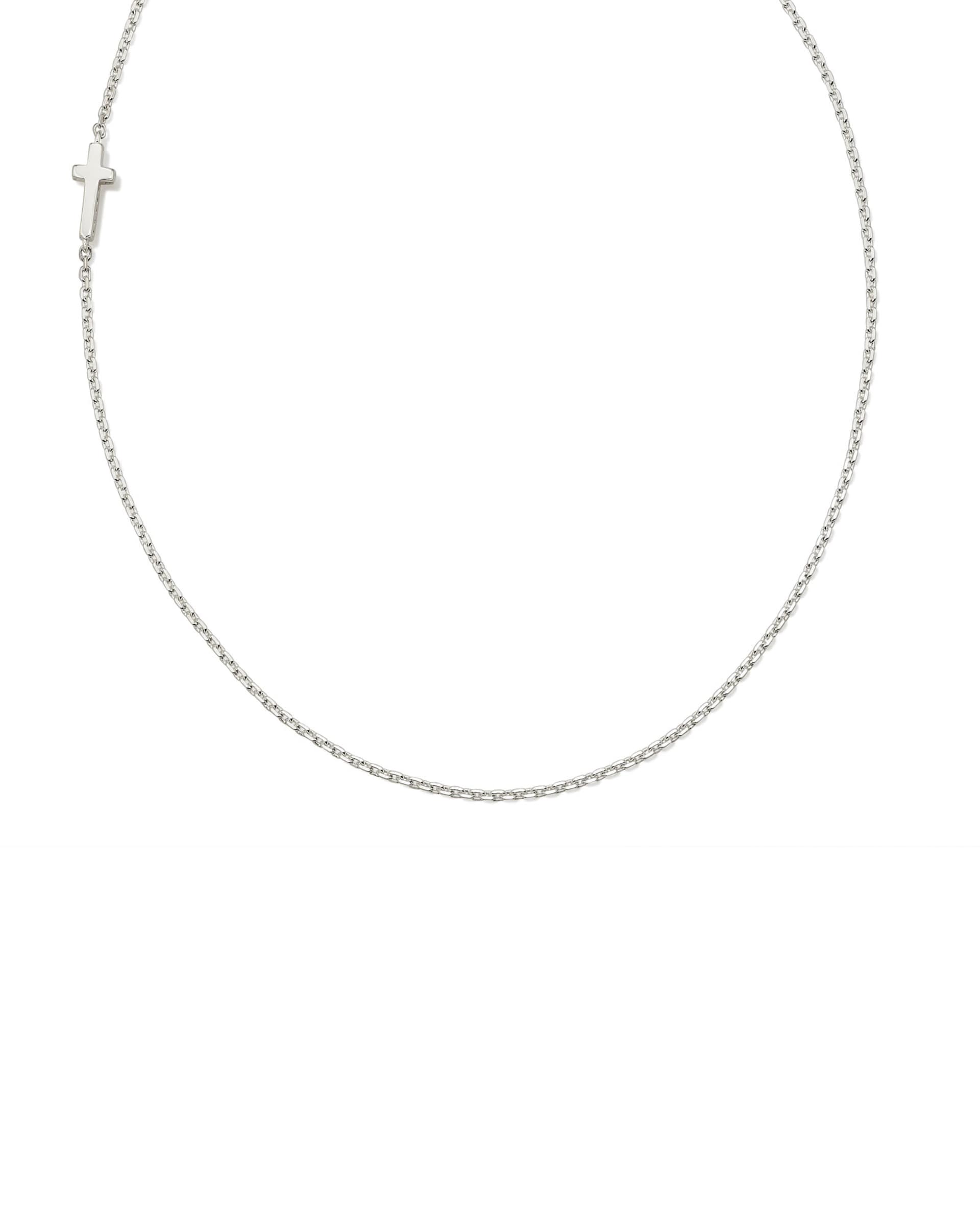 Sterling Silver Cross Inline Necklace